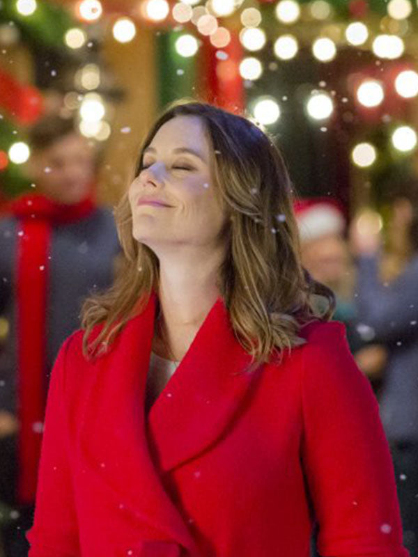 Allie Shaw Christmas In Evergreen Red Coat TheJacketFactory