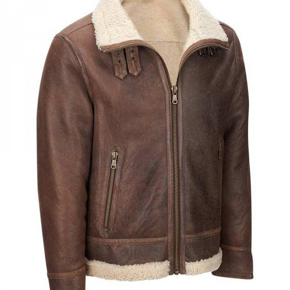 Aviator Faux Shearling Jacket TheJacketFactory