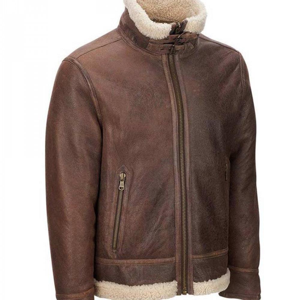 Aviator Faux Shearling Jacket TheJacketFactory