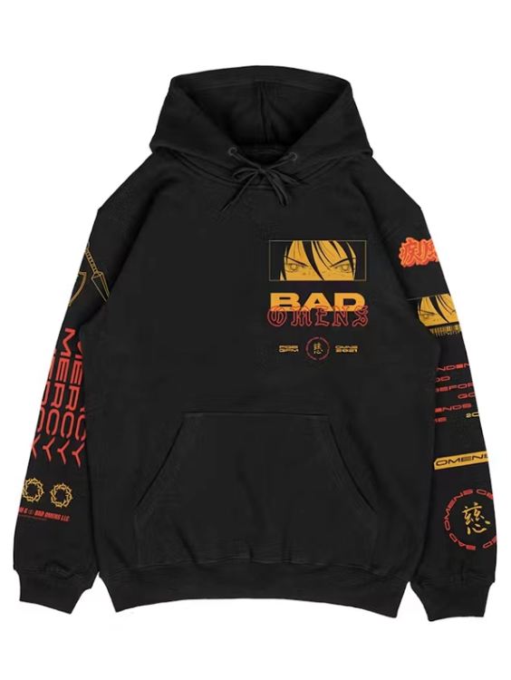 Bad Omens Sharingan Black Pullover Hoodie