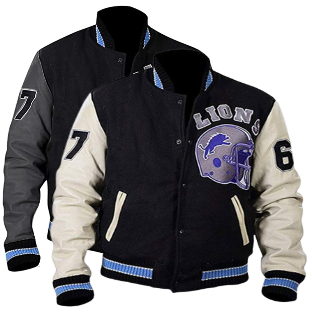 Beverly-Hills Axel-Foley Varsity Jacket Ros Cow Leather Studio