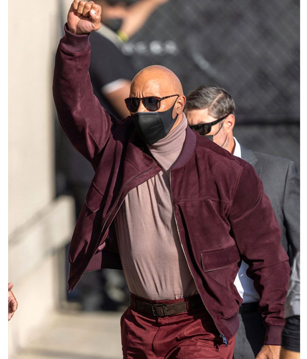 Dwayne Johnson Suede Bomber Jacket TheJacketFactory