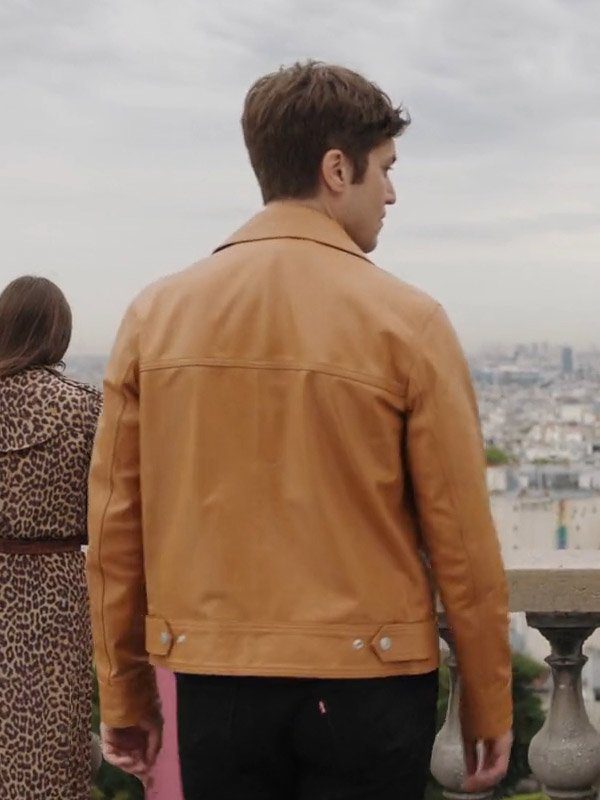Emily in Paris Lucas Bravo Leather Jacket TheJacketFactory