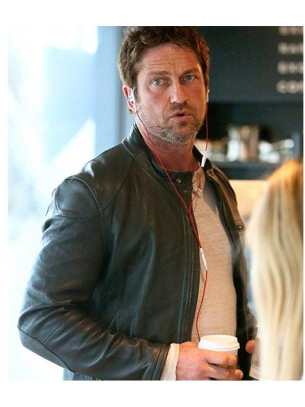 Gerard Butler Biker Leather Jacket TheJacketFactory