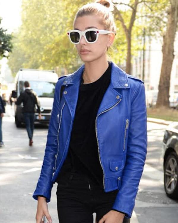 Hailey Baldwin Leather Jacket TheJacketFactory