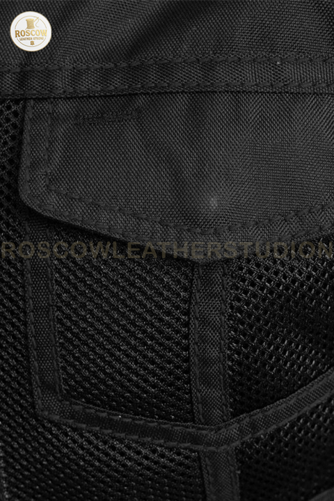 Jessica Moto Mesh Women's Motorcycle Vest by RoscowLeatherStudio featuring breathable mesh fabric, stylish biker design, perfect for riding.