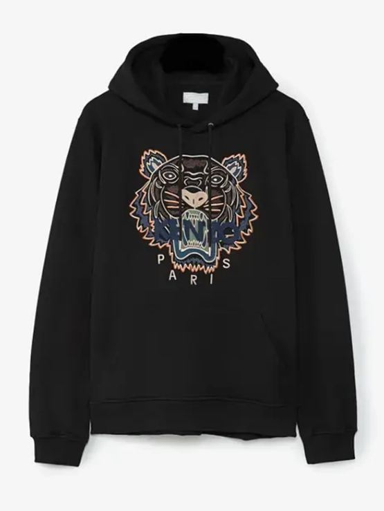Kenzo Black Pullover Tiger Hoodie
