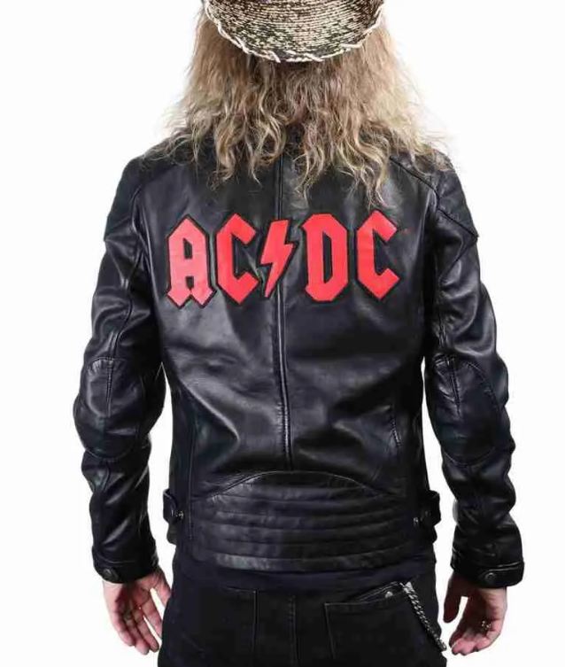 Men’s ACDC Biker Leather Jacket rosowleatherstudio