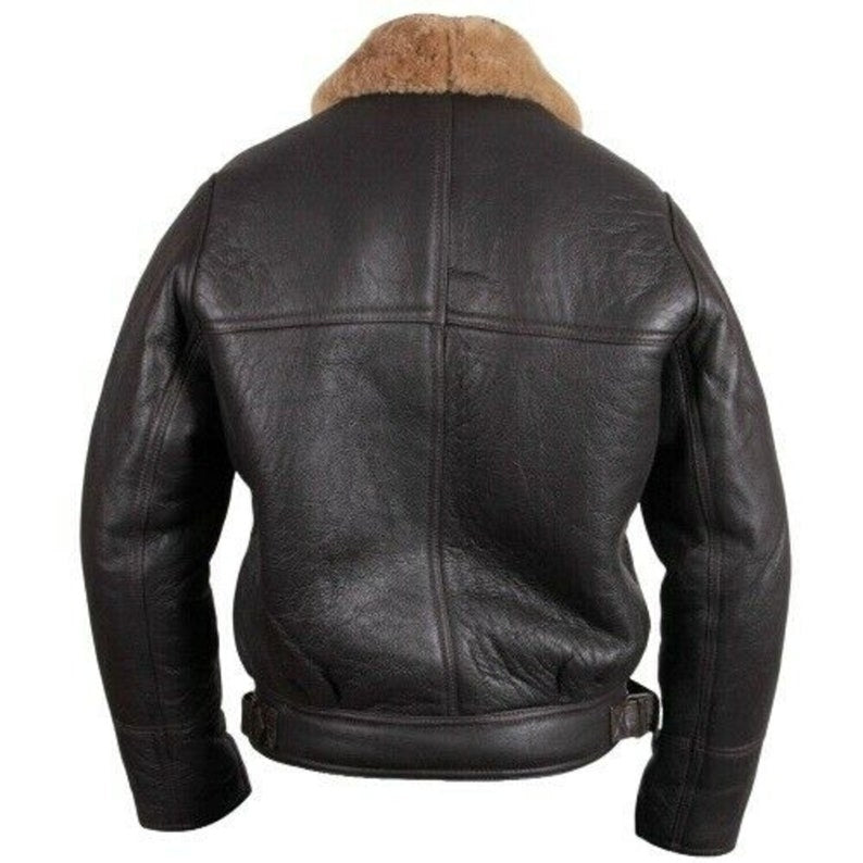 Men's Aviator RAF B3 Flying Shearling Sheepskin Leather Jacket TheJacketFactory