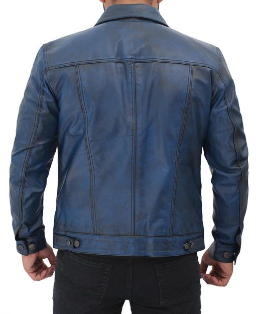 Men's Blue Trucker Jacket TheJacketFactory