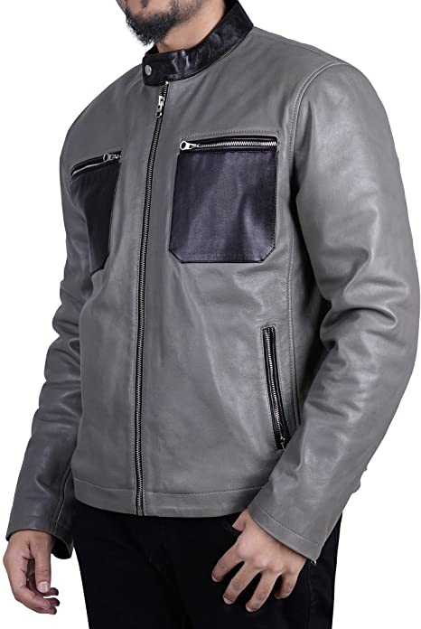 Men's Motorcycle Leather Jacket Ros Cow Leather Studio
