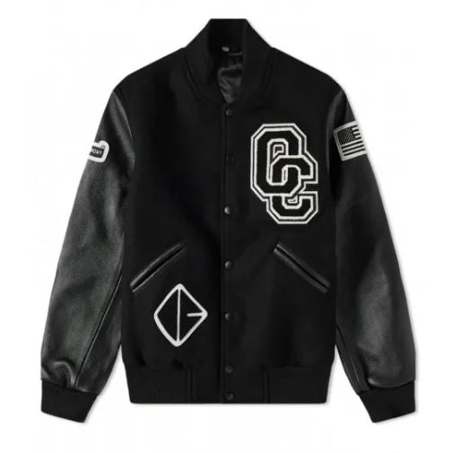 Men's Opening Ceremony Black Letterman Jacket TheJacketFactory