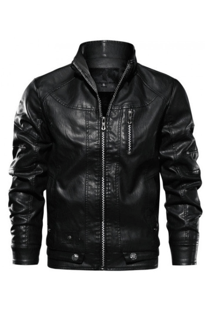 Men's Retro Leather Motorcycle Jacket