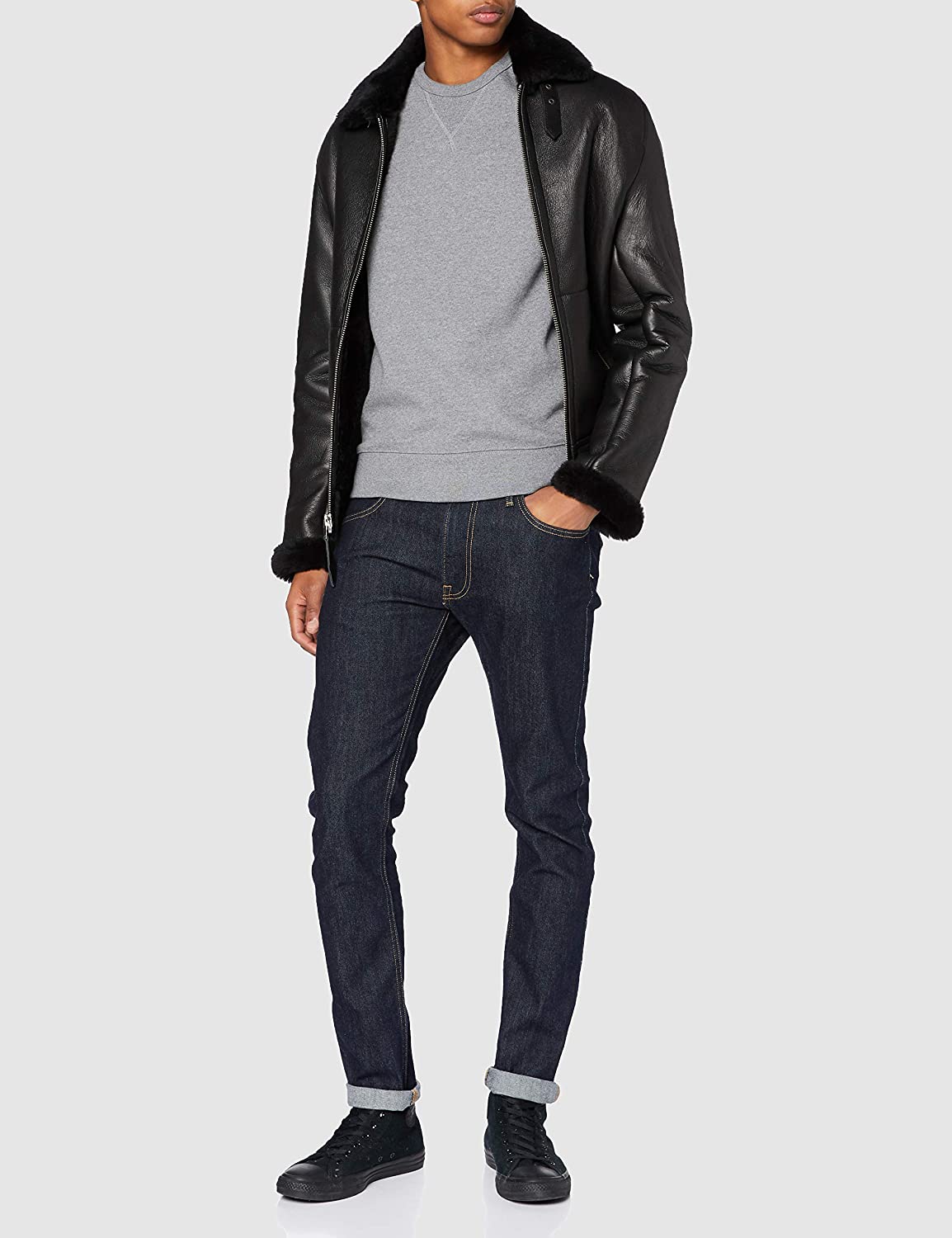 Men's Shearling Leather Jacket TheJacketFactory