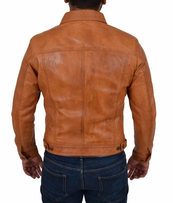 Men's Tan Trucker Jacket TheJacketFactory