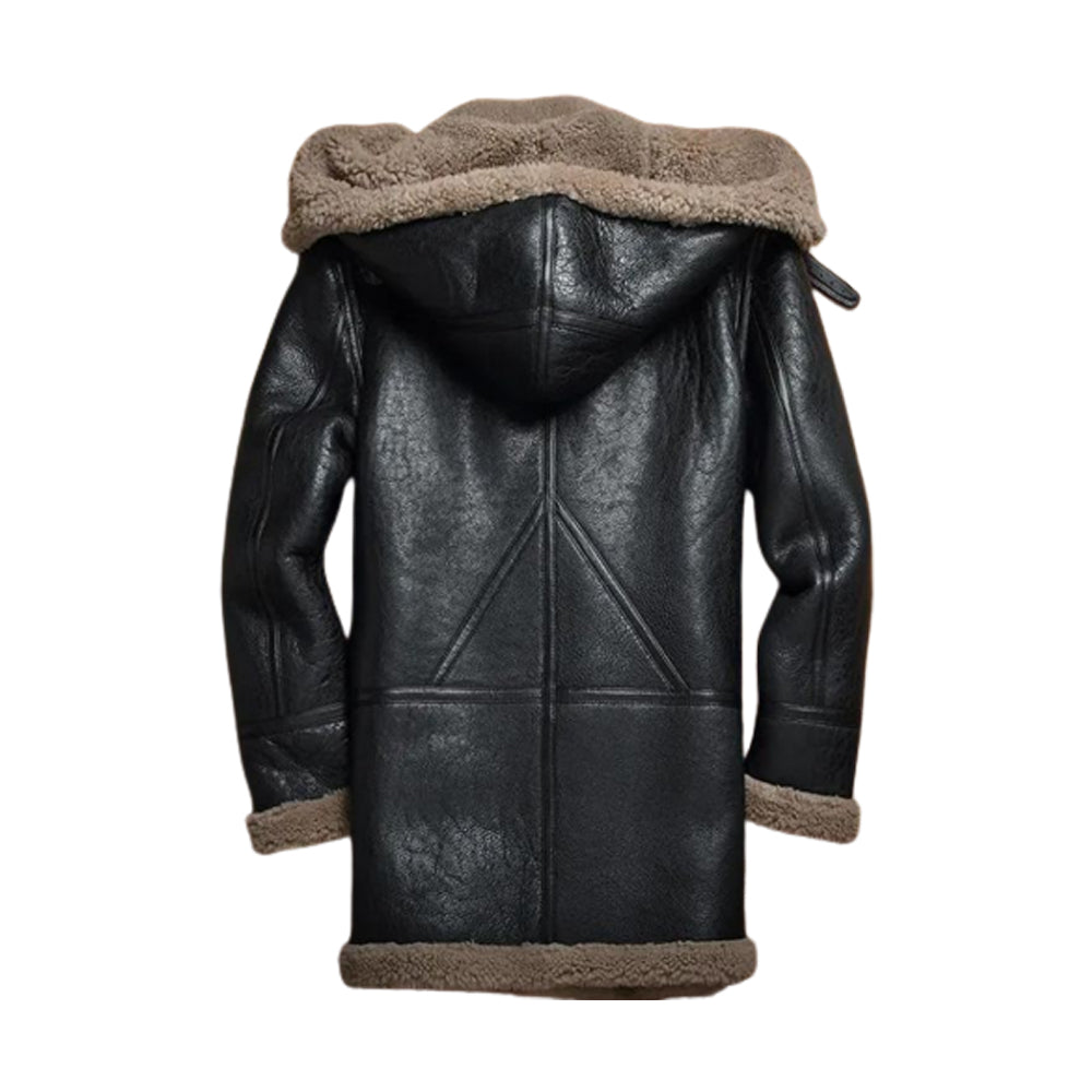 Men's B7 Sheepskin Shearling RAF Flight Pilot Leather Coat