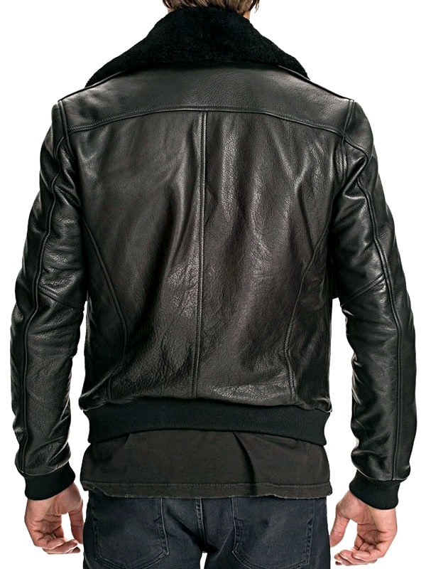 mens-air-force-leather-bomber-jacket-fur-collar-black
