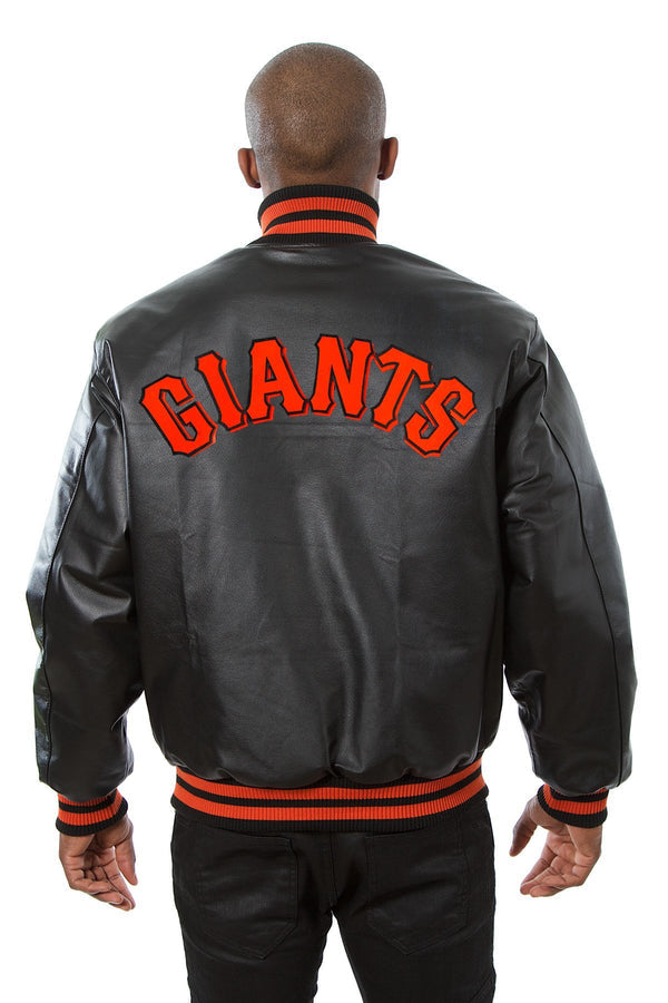 San Francisco Giants Varsity Black Leather Jacket TheJacketFactory