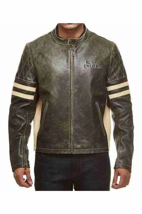 Men’s Royal Enfield Cafe Racer Leather Jacket