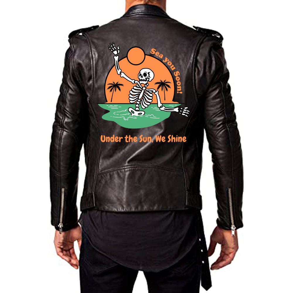 Men's leather jacket from TheJacketFactory, featuring a classic fit and stylish design, perfect for casual wear and outdoor activities.