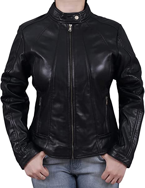 Women's Biker Leather Jacket TheJacketFactory