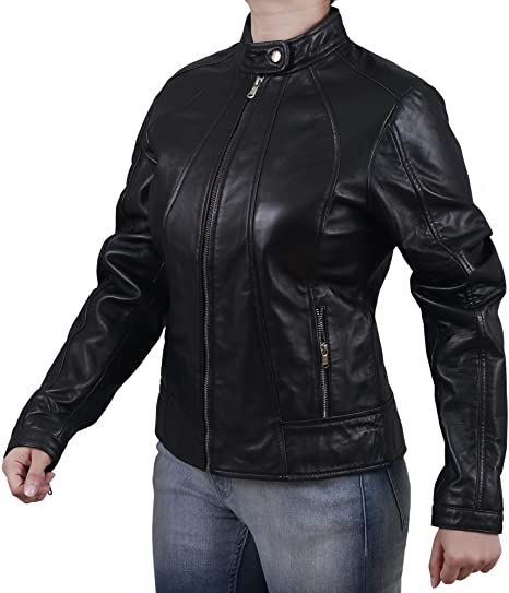 Women's Biker Leather Jacket TheJacketFactory
