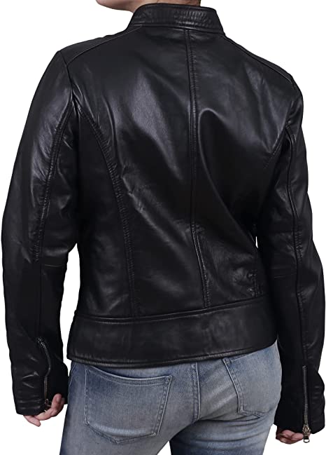 Women's Biker Leather Jacket TheJacketFactory