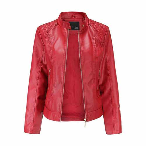 Women's Biker Leather Short Jacket TheJacketFactory