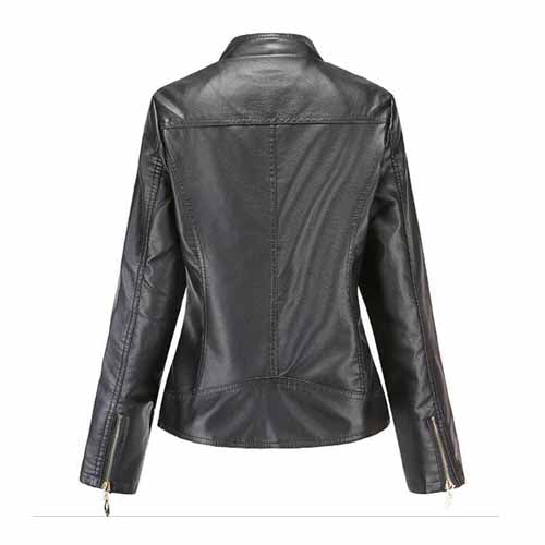Women's Biker Leather Short Jacket TheJacketFactory
