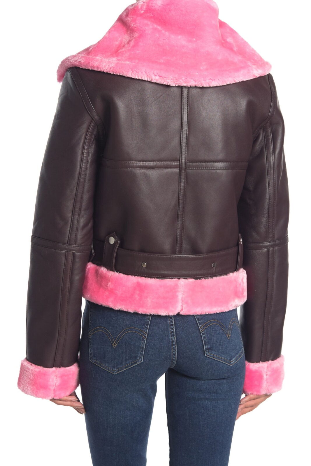 Women's Mandie Shearling Leather Jacket TheJacketFactory