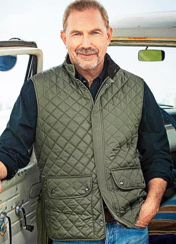 Yellowstone John Dutton Green Vest TheJacketFactory