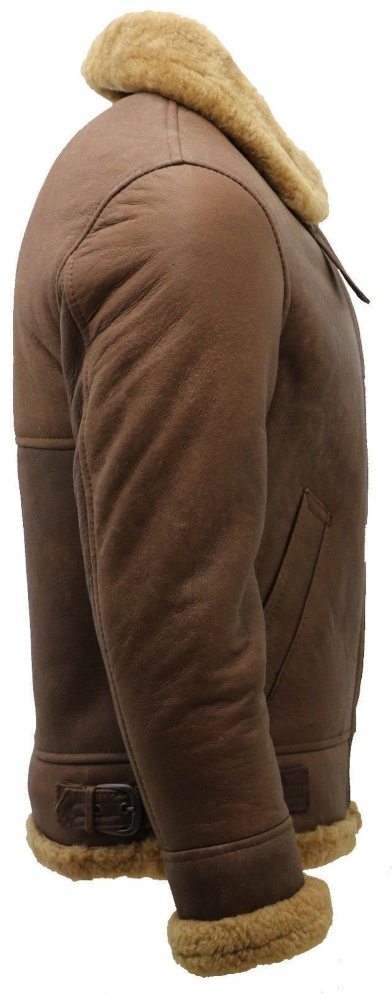 Men's Brown B3 Sheepskin Aviator Jacket