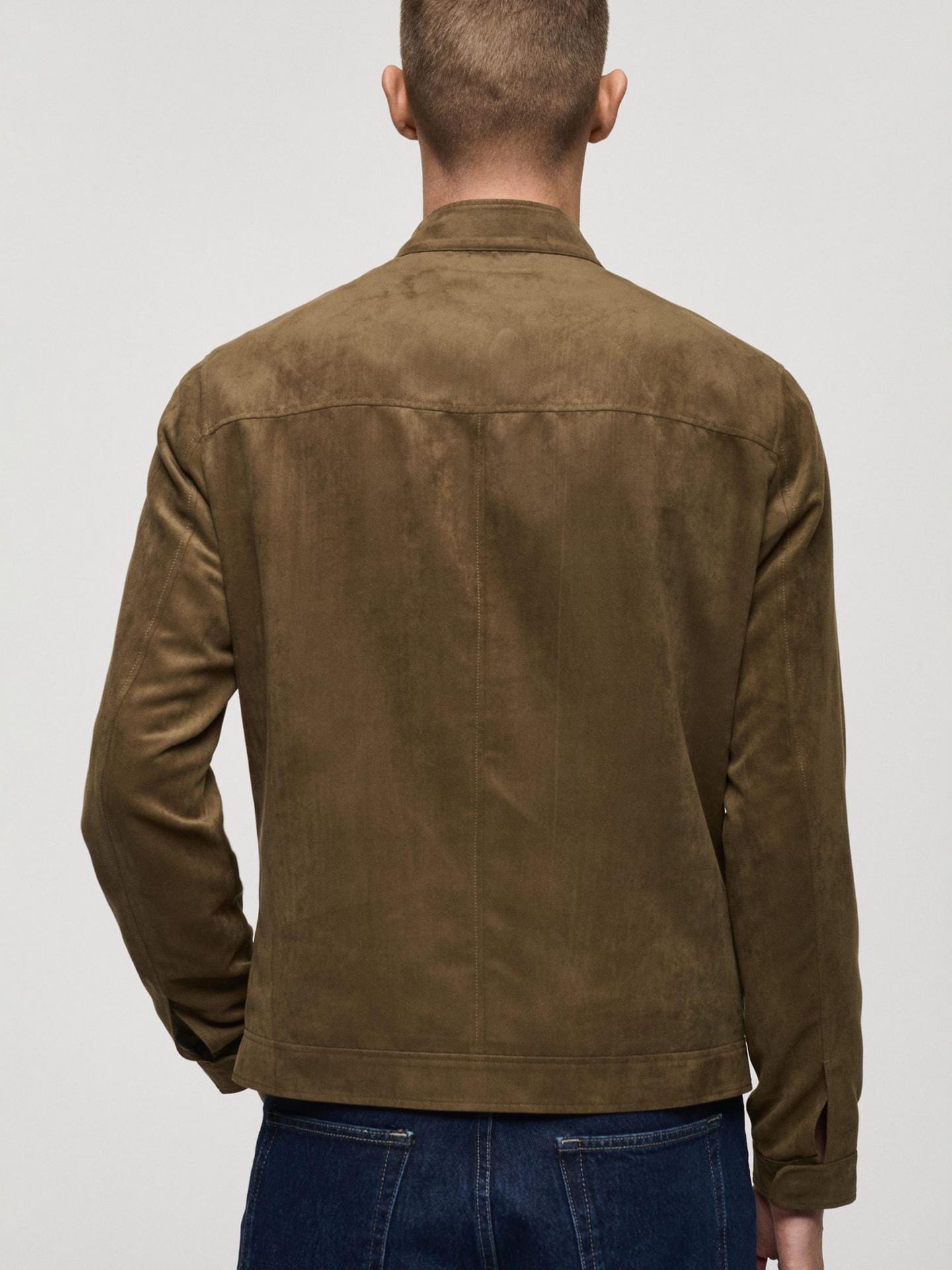 Handmade Suede Leather Trucker Jacket: Western Style, Button Closure - RoscowLeatherStudio