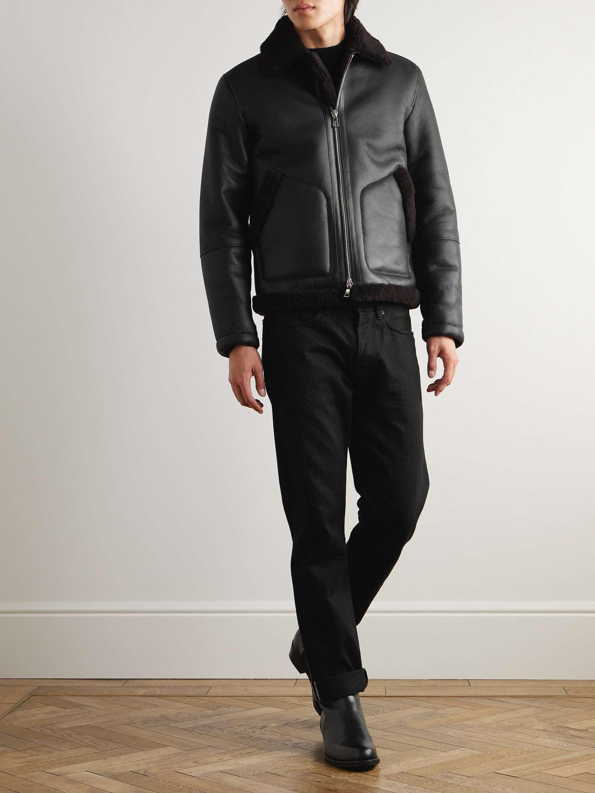 Handmade Shearling Aviator Jacket: Women's B3 Bomber Coat, Real Sheepskin Wool - RoscowLeatherStudio