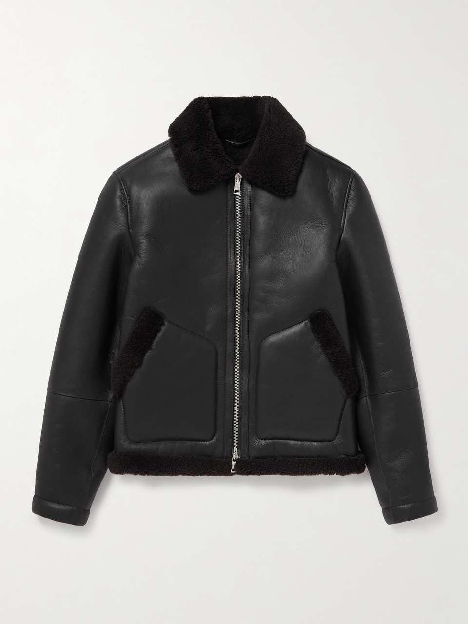 Handmade Shearling Aviator Jacket: Women's B3 Bomber Coat, Real Sheepskin Wool - RoscowLeatherStudio