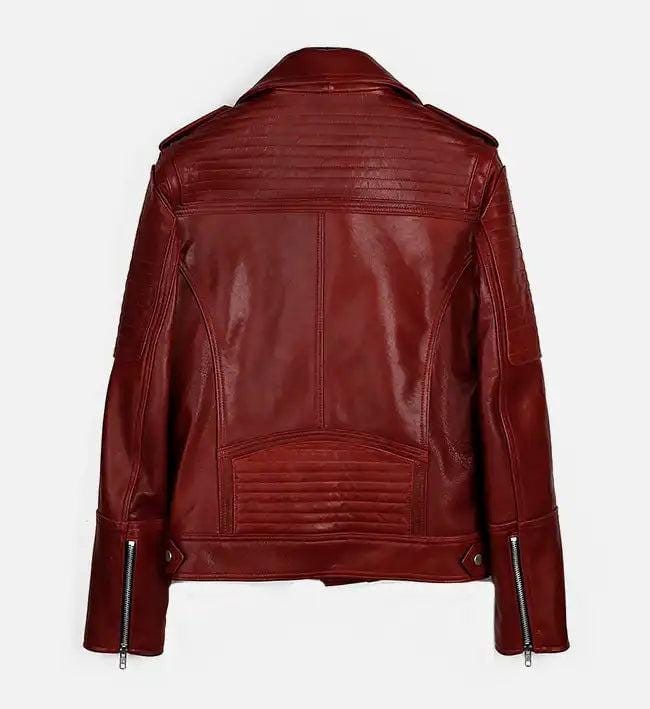 Handmade Brown Leather Biker Jacket: Men's Motorcycle Style - RoscowLeatherStudio
